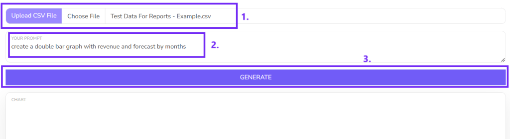 Screenshot from AI tool with prompt